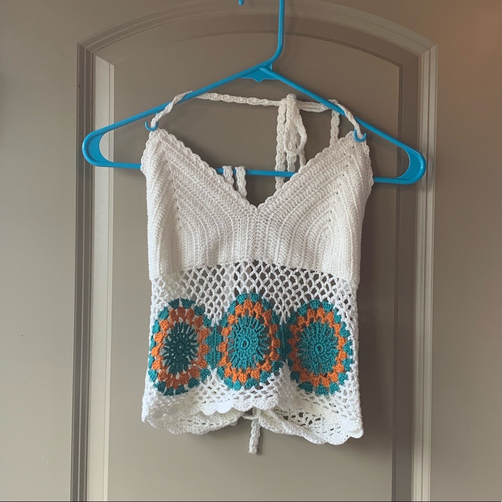 Pacsun LA Hearts Crochet Halter Crop Top